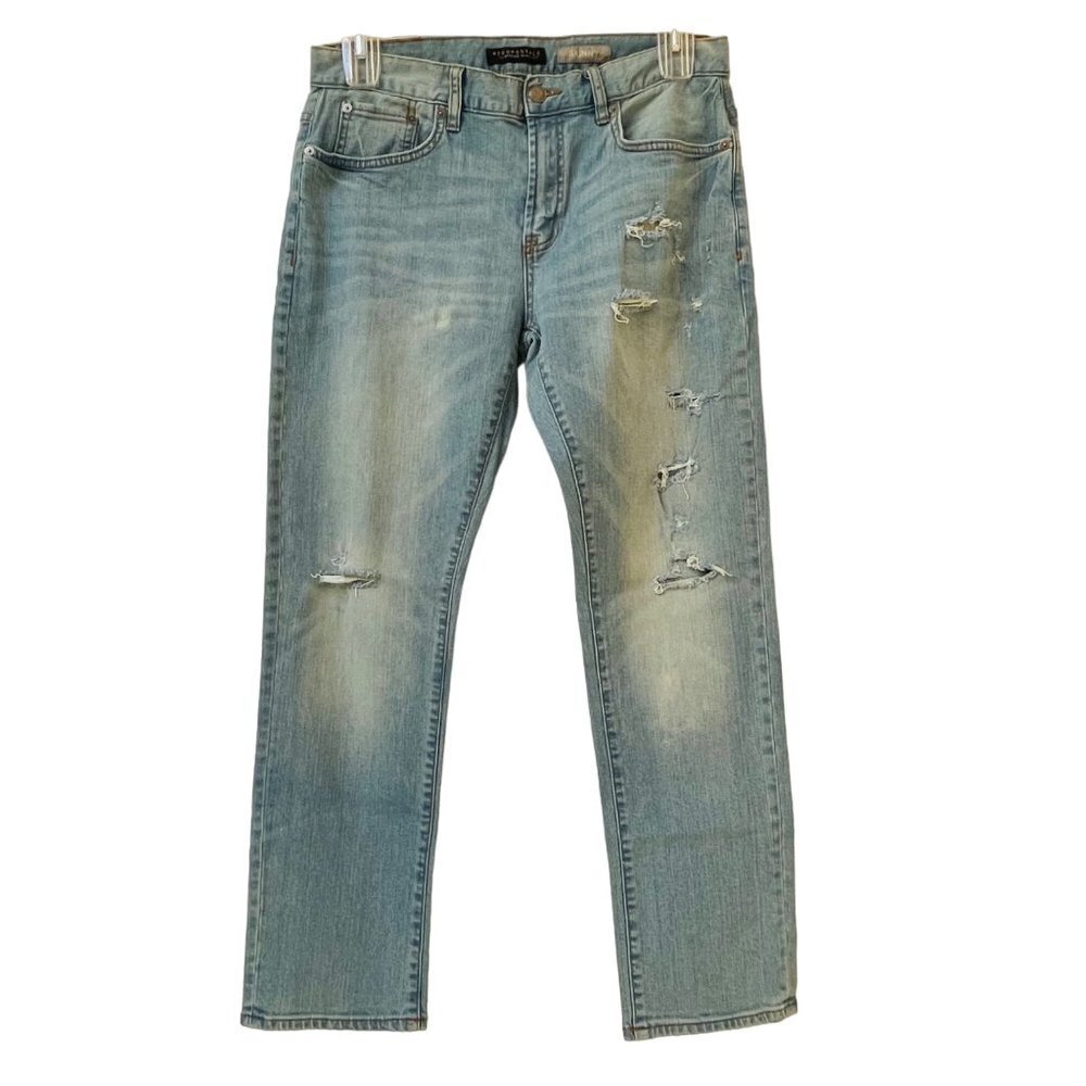 Aeropostale‎ Skinny Jeans Womens 32 X 30 Distressed Light Wash Designed New York